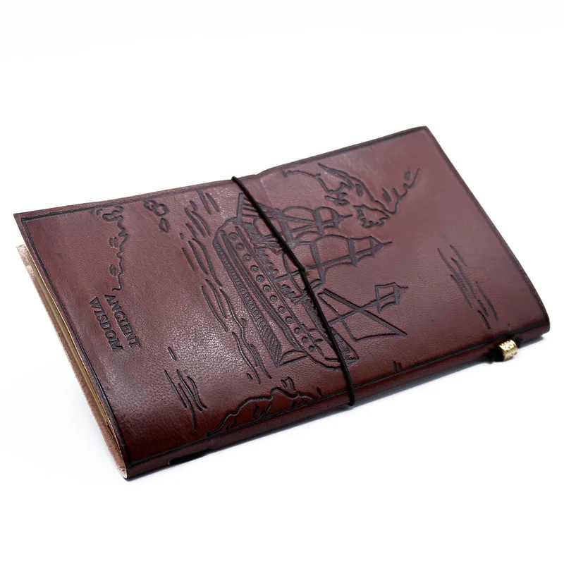 Fatto a mano Leather Journal Our Family Adventure Book Brown — foto 1