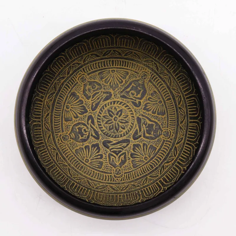 Earth Powder Singing Bowl Mantra Five Buddha 16cm — foto 2