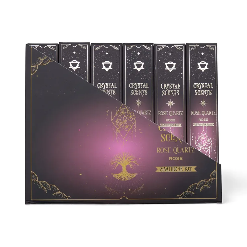 Rosa Quartz Crystal Scents Smudge Incenso - Rosa — foto 3