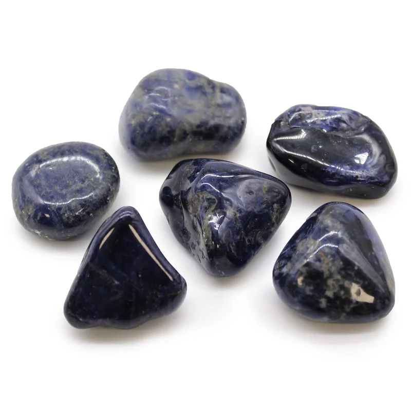 Bag of 6 Large African Tumble Stones - Sodalite - Puro Blu