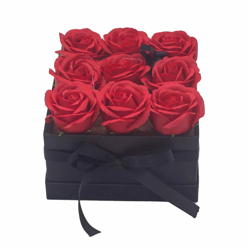 Sapone Fiore Gift Bouquet 9 Red Roses Square — foto 3
