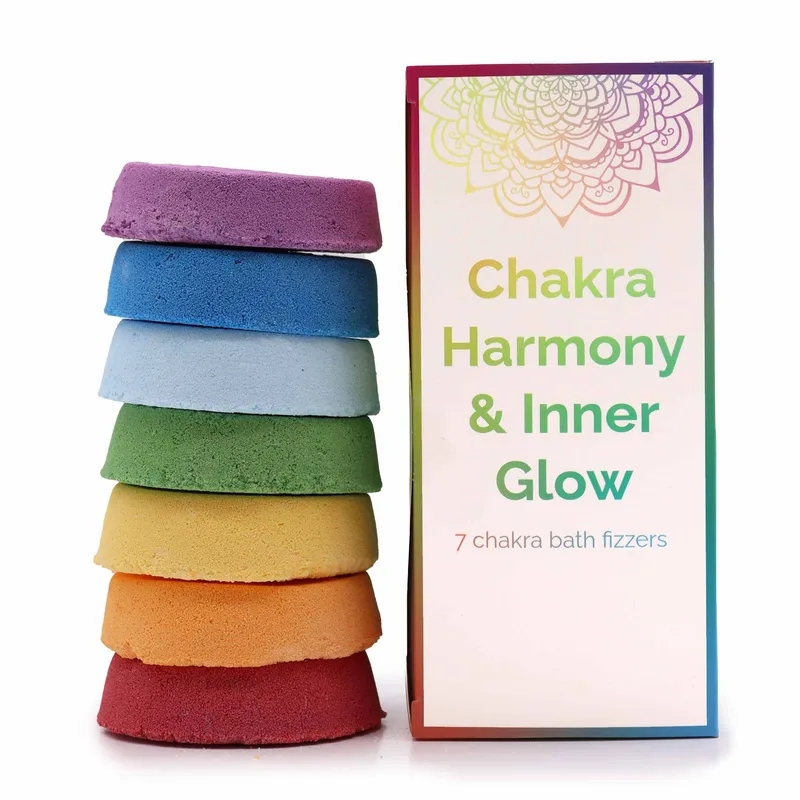 Chakra Bagno Fizz Large Scatola Chakra Harmony & Inner Glow