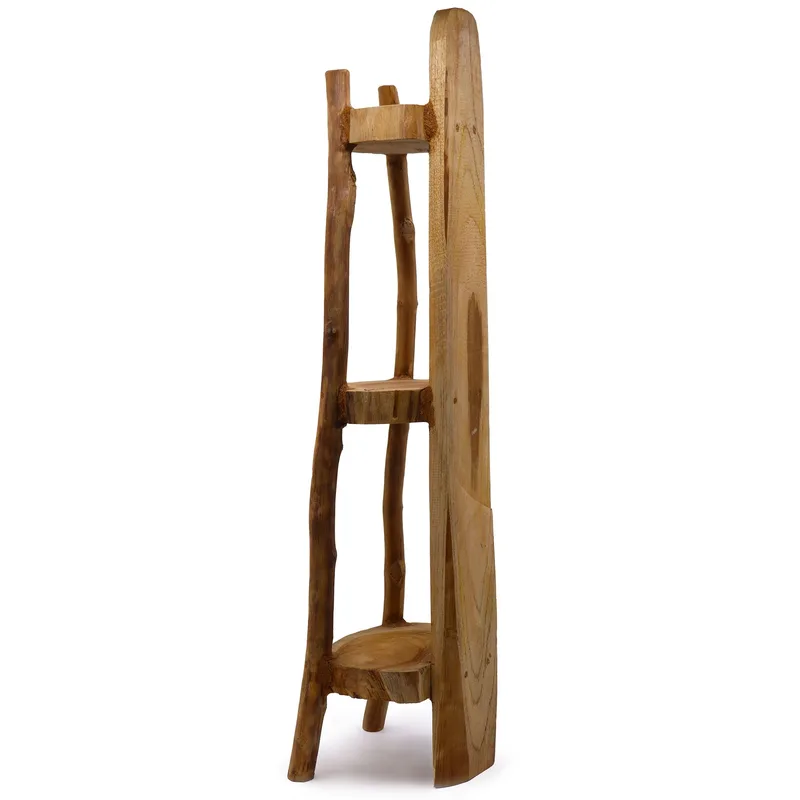 Naturale Teak Corner Unit 3 Shelves 90cm high — foto 2