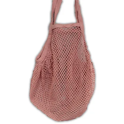 Borsa in rete di cotone puro - rosa — foto 2