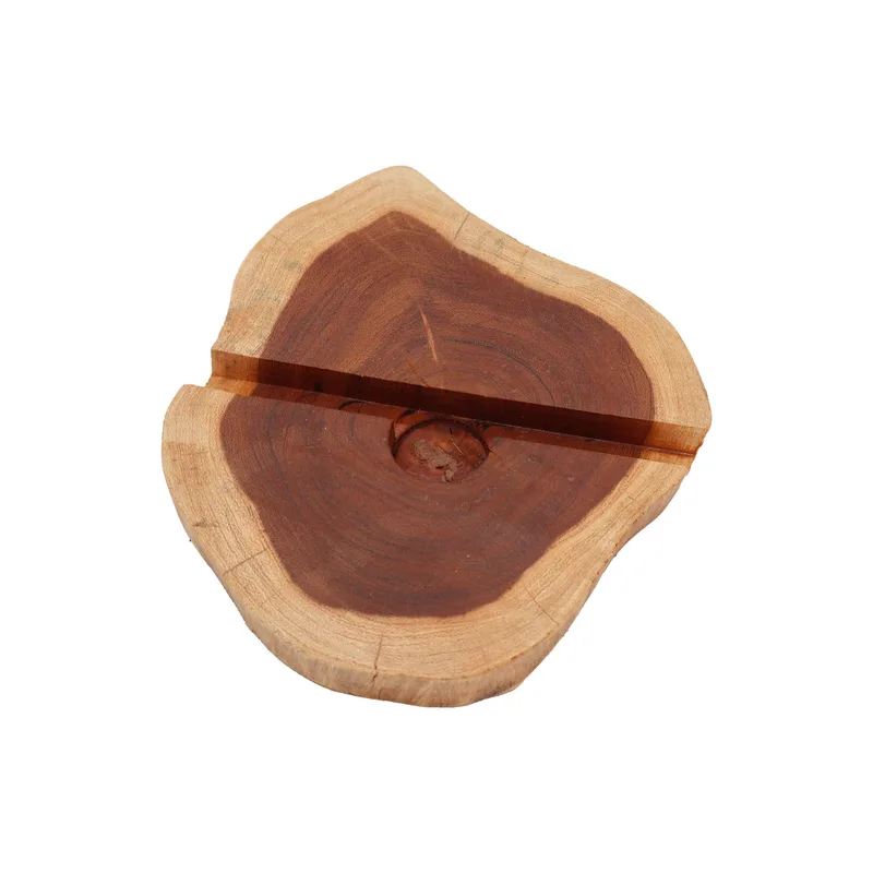 Porta cellulare in legno naturale con inserti Gamal Large