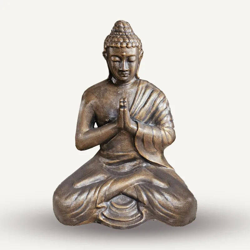 Statua di Buddha in bronzo antico, alta 1,2m, per un tocco di serenità in casa