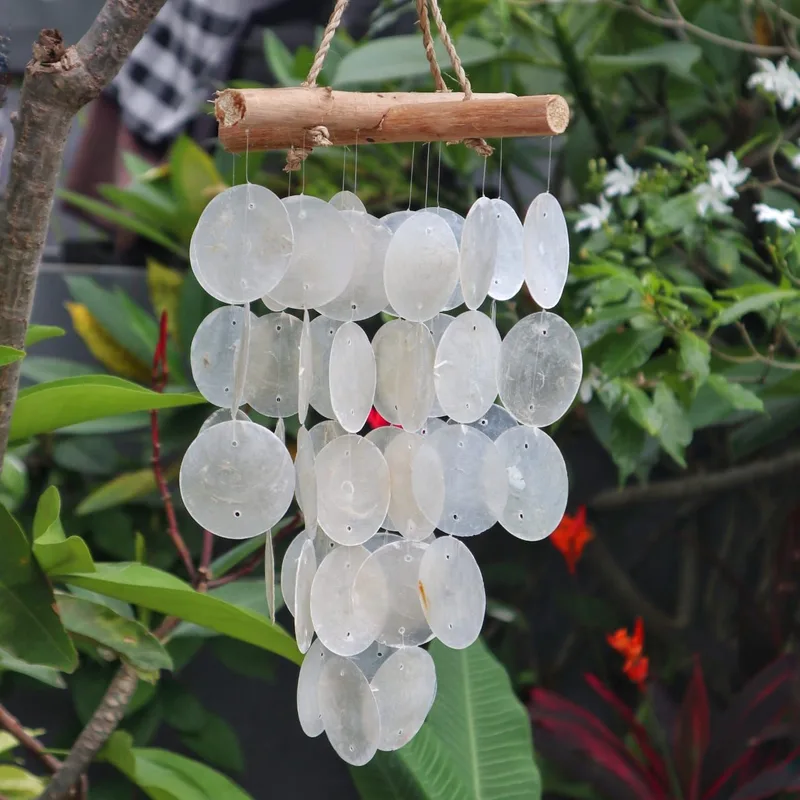 Pearl & Driftwood Cross Chime — foto 1