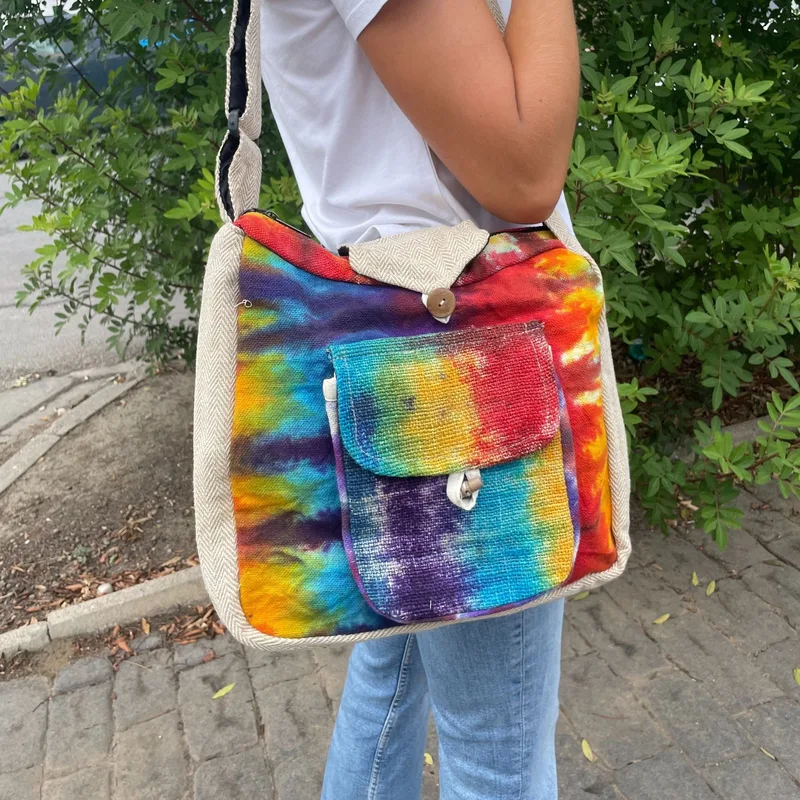 Tiedye Hemp Study Bag with Front Pocket — foto 1
