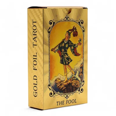 Blu & Oro Foil Tarot Card Set All Seeing Eye with booklet — foto 4