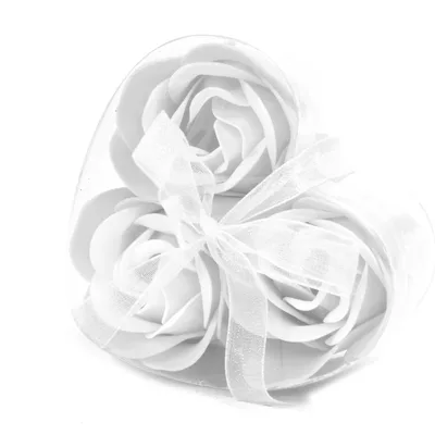 Set di 3 Saponi Fiore a Forma di Cuore - Bianco — foto 3