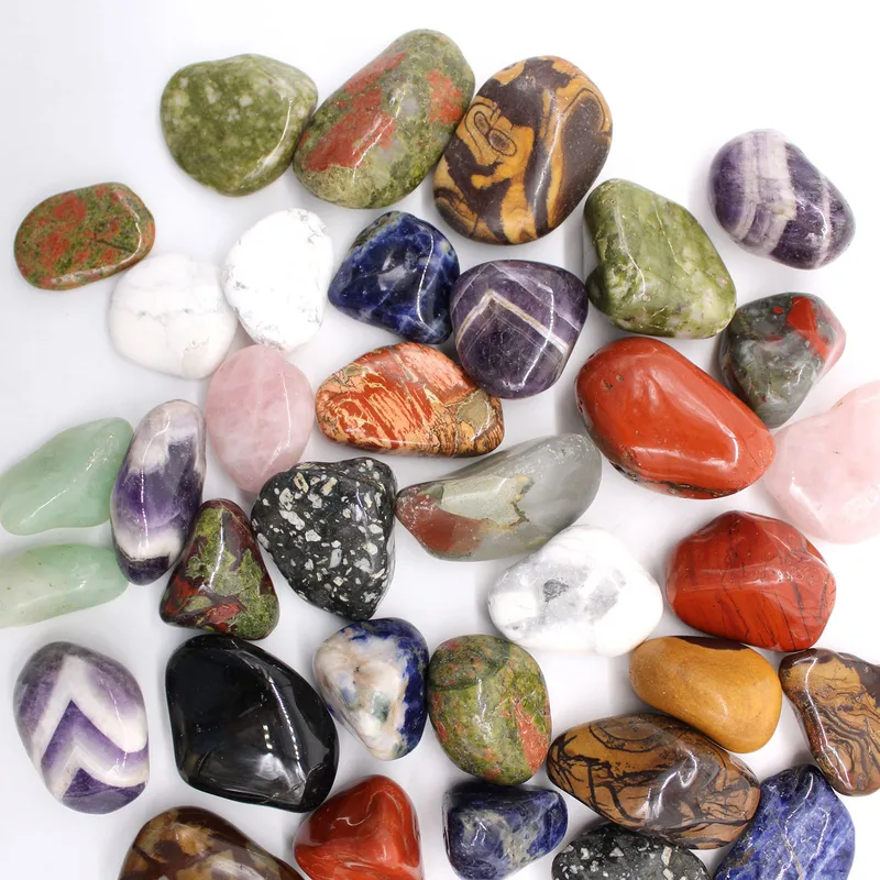 Bag of 12 Medium African Tumble Stones - Amethyst - Chevron — foto 2