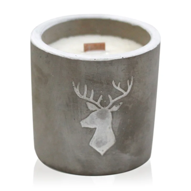 Med Concrete Soy Candela - Stag Head - Whiskey & Woodsmoke