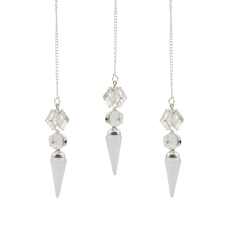 The Architect of Clarity Three Piece Pendulum Crystal Quartz