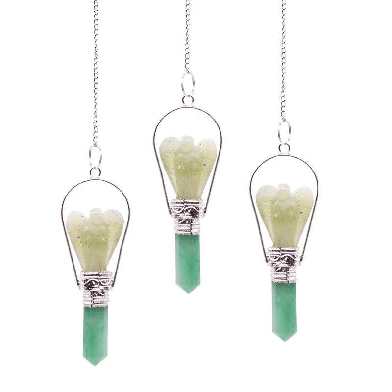 Angel Pendulum with Ring- Verde Aventurine
