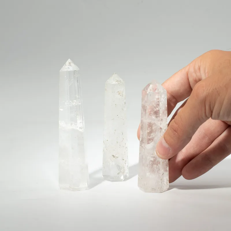 Gemstone Six Face Obelisk Point approx 11cm Clear Quartz — foto 4