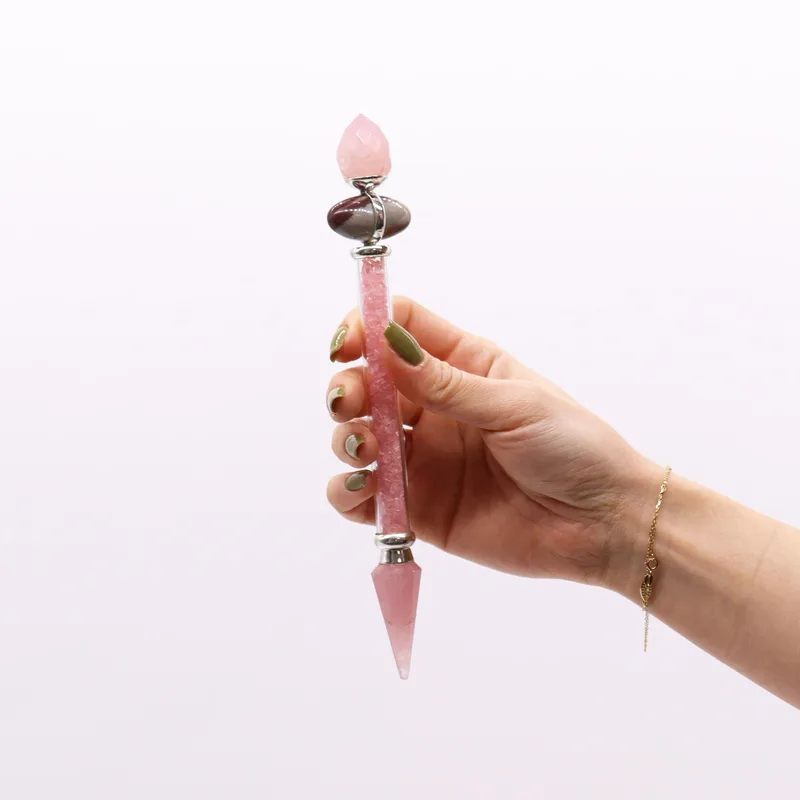 Shiva Lingam Magic Wand Rosa Quartz Love — foto 1