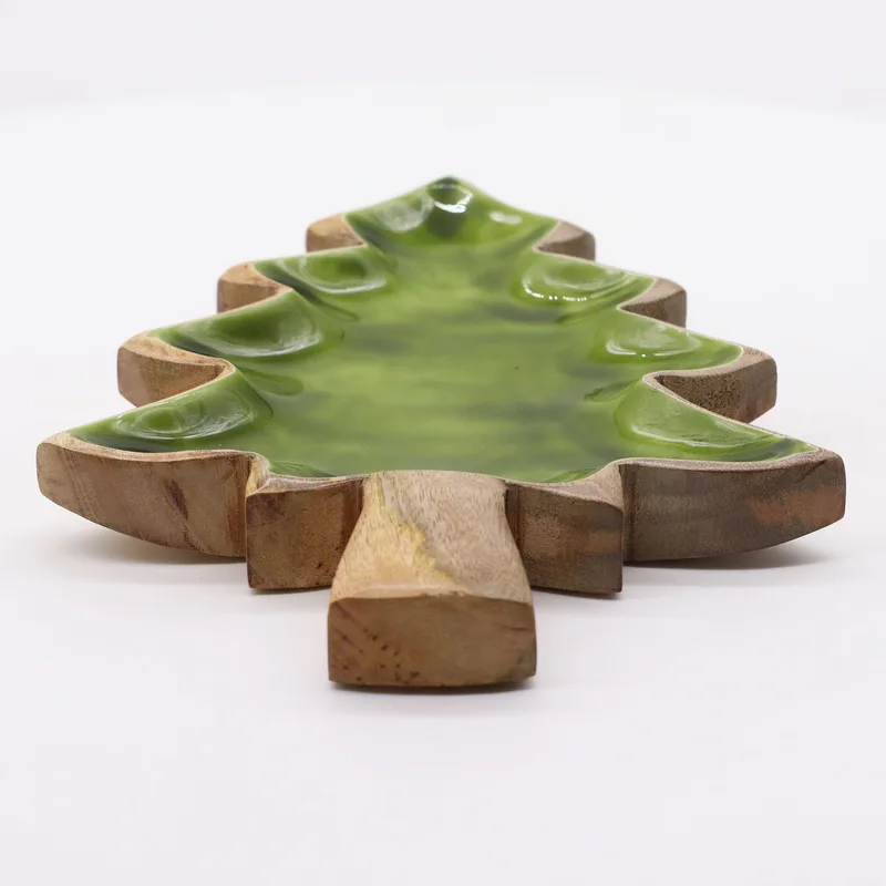 Lost in the Forrest Enamel Albero Wooden Bowl 25x19cm — foto 4