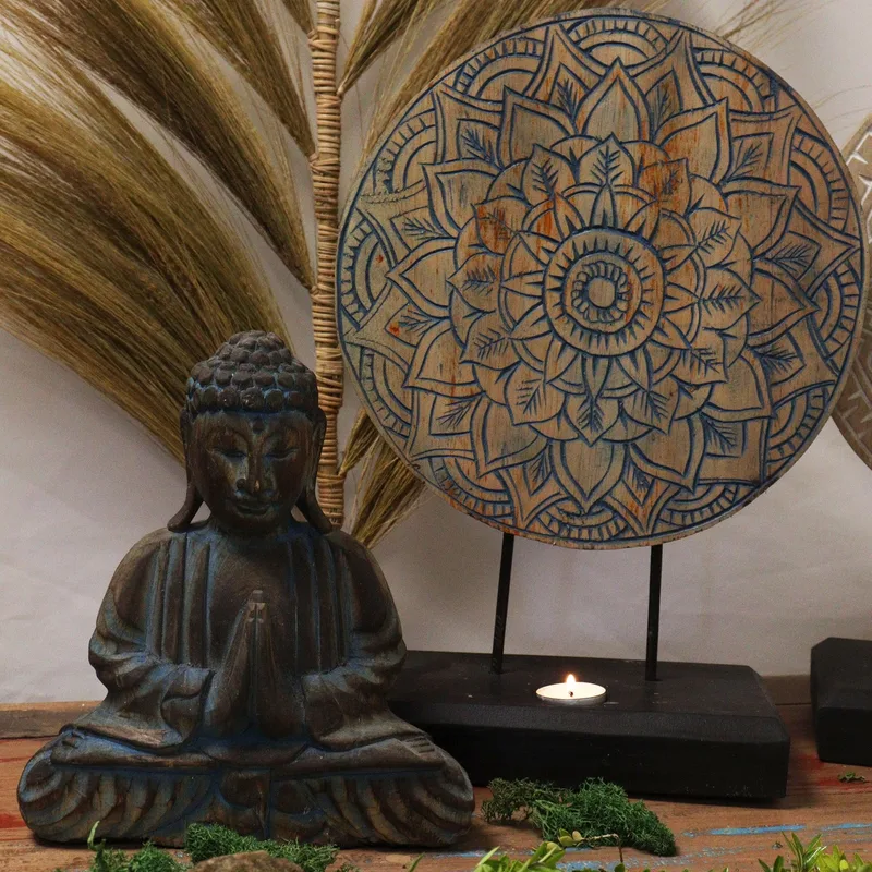 Buddha Feng Shui Set Fiore Mandala Blu — foto 2