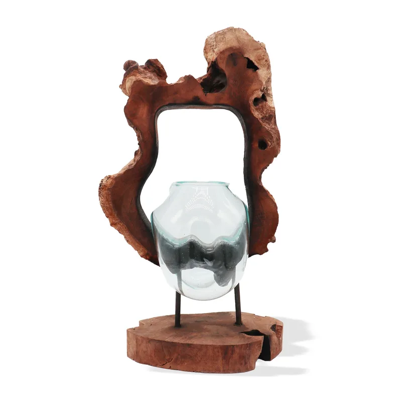 Molton Glass Hanging Art Vase on Legno — foto 1