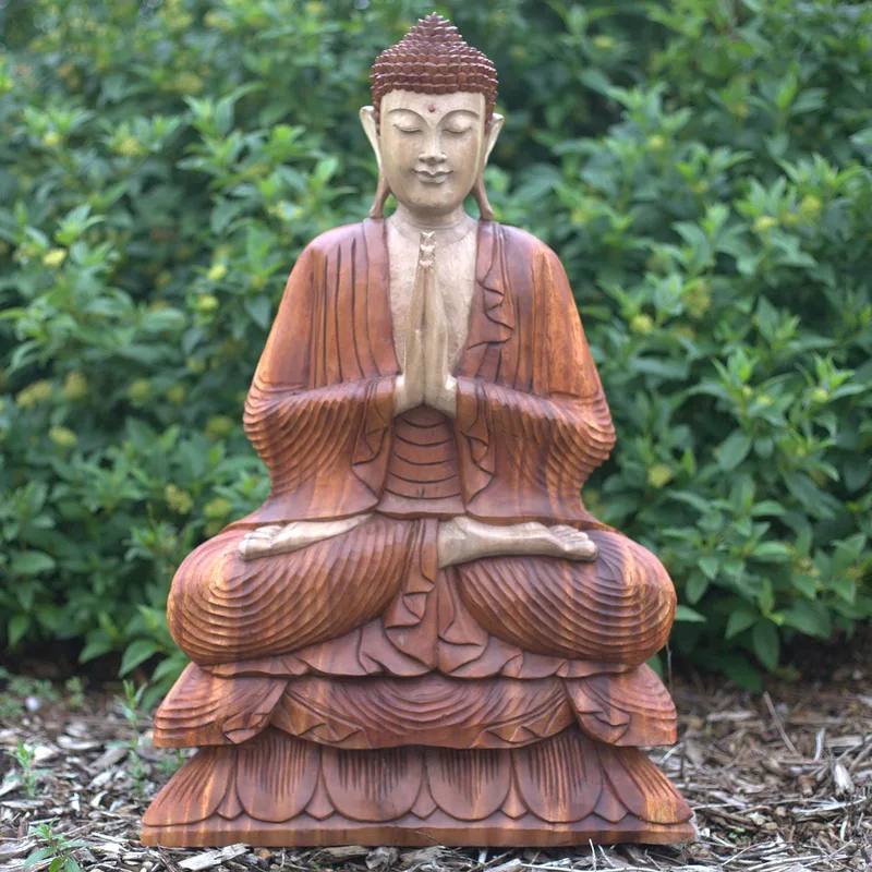 Hand Carved Buddha Statue 80cm Welcome — foto 5