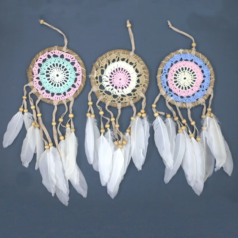 Pastel Pink Macramé Dream Catcher 12cm (asst colours) — foto 1