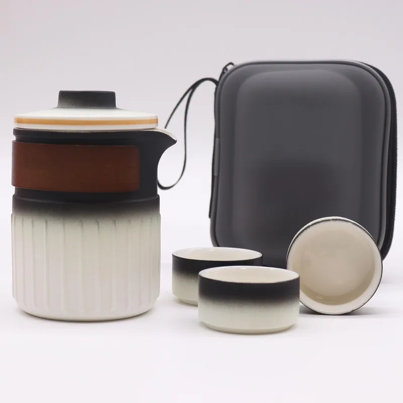 Travel Ceramic Teapot Set Three Friends Travel Pack — foto 1