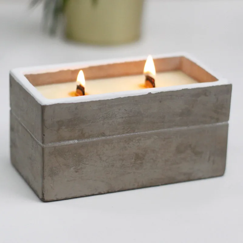 Large Concrete Soy Candela - Spiced South Sea Lime — foto 5