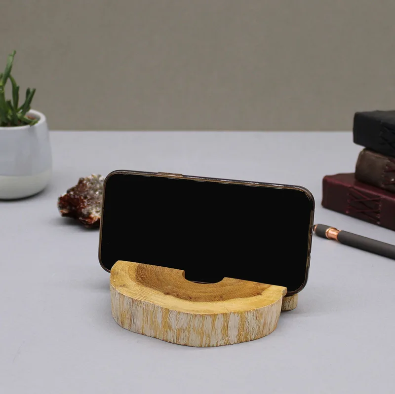 Porta Telefono Legno Gamal Extra Large – Whitewash — foto 2