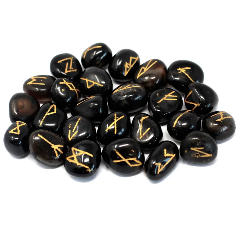 Indian Runes in Pouch - Nero Onyx — foto 1