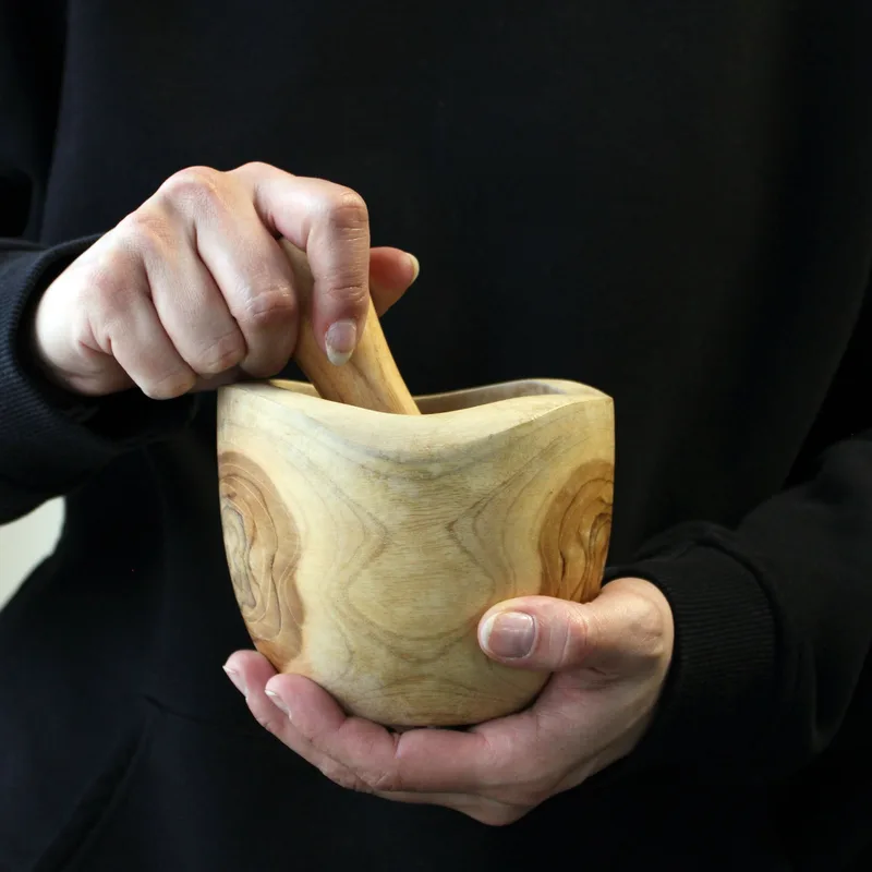 Ergo Teak Pestal & Morter Lrg — foto 1