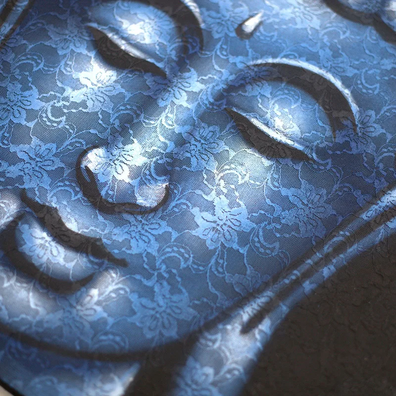 Buddah Painting Blu Brocade Detail — foto 1