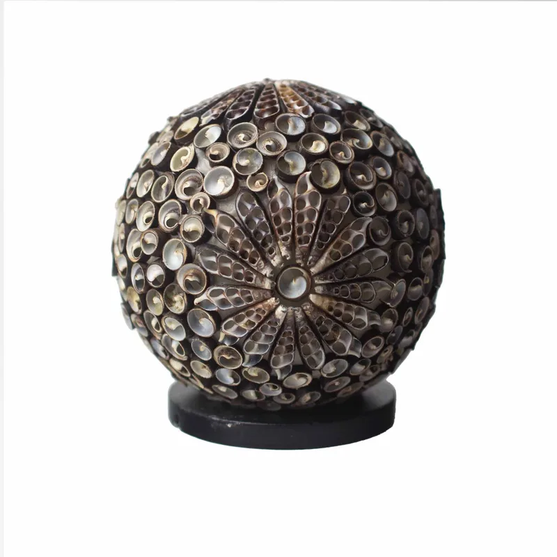 Boho Sea Shell Lamp Chocolate Twist Globe 15cm