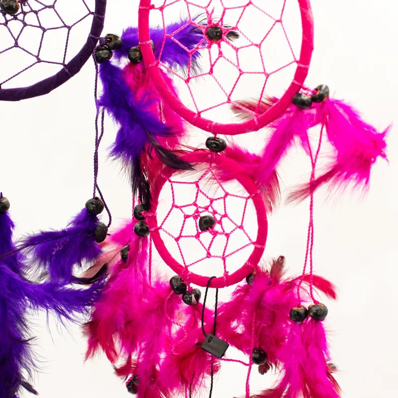 Bali Dreamcatcher - Medium Round - Turq/Pink/Purp — foto 2