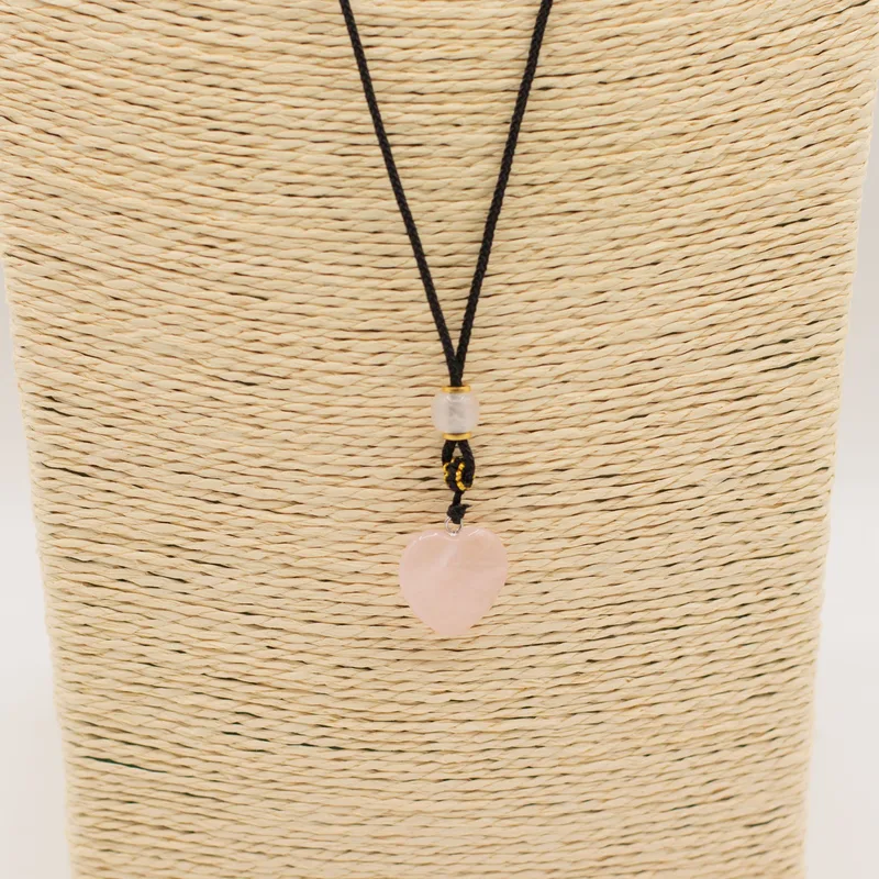 Collana con ciondolo Gemma - Cuore di Quarzo Rosa — foto 2