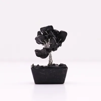 Mini Gemstone Trees On Orgonite Base - Nero Agate (15 stones) — foto 2