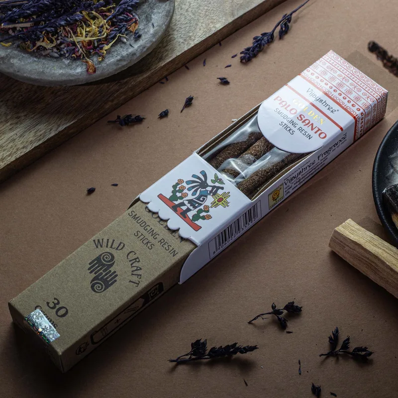 30g Golden Palo Santo Smudging Resin Sticks (6s) — foto 2