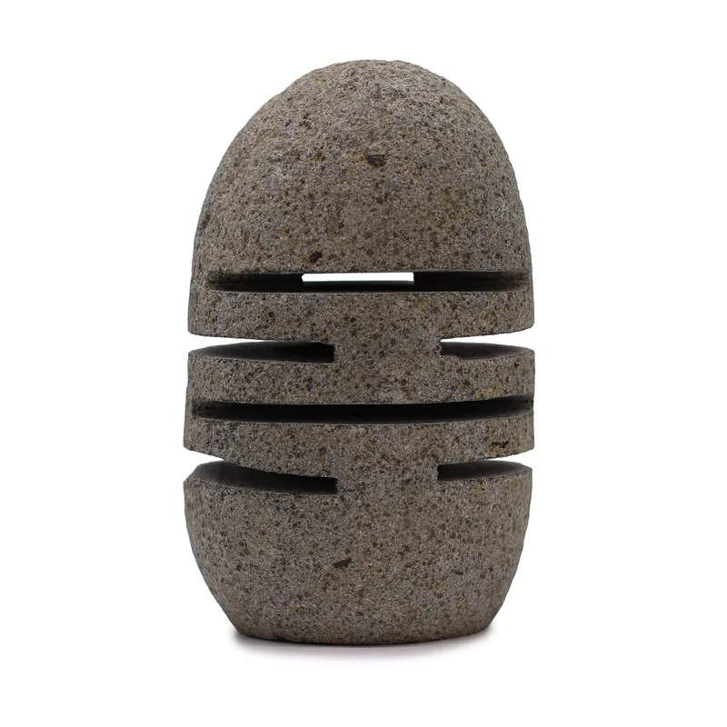 Naturale Riverstone Candela Porta Standing Stone Cut