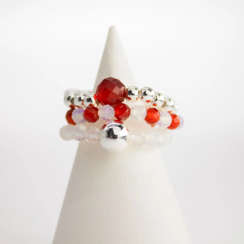 Nymph Spirit Gemstone Ring Set - Blood Moon — foto 3