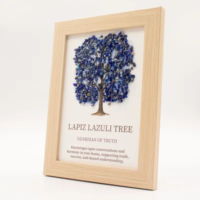 Tabacco con immagine di pietra preziosa – Albero della Vita – Lapislazzuli (20x14,7x1 cm) — foto 3