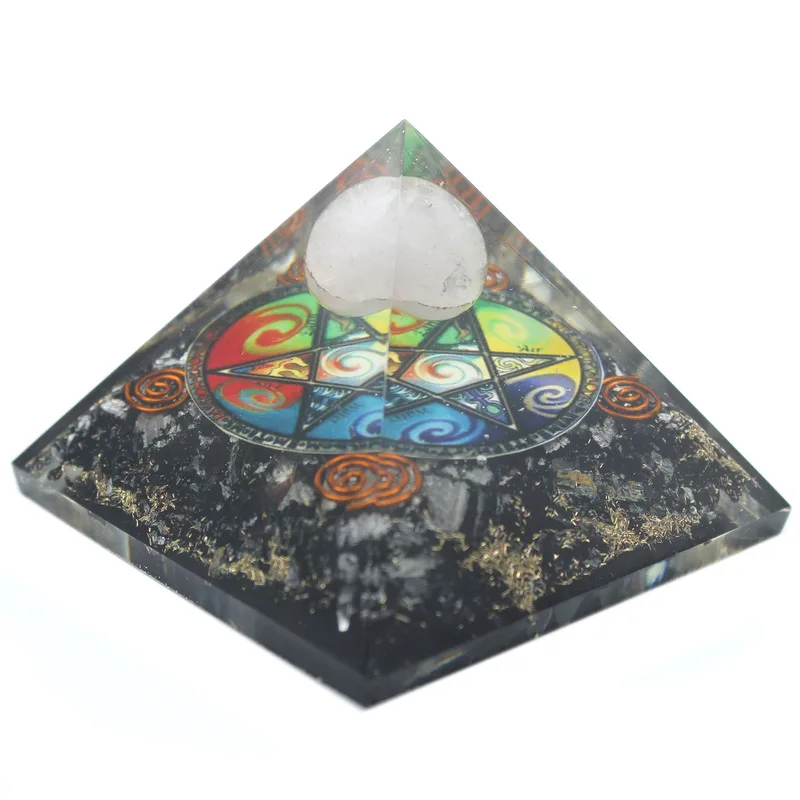 Orgonite Pyramid Midnight Pentagon 70mm