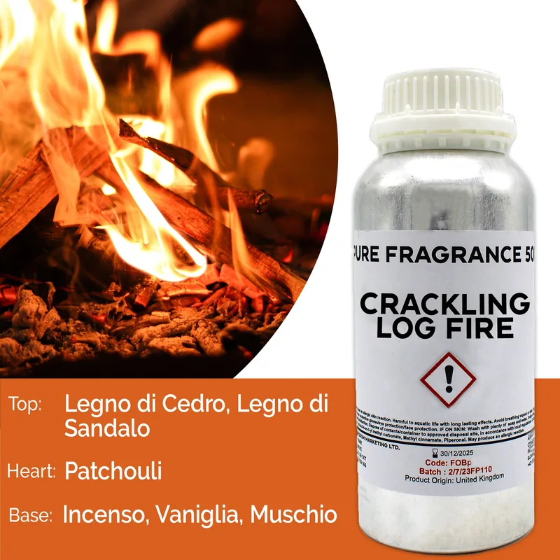 Crackling Log Fire Puro Profumo Olio 500ml — foto 4