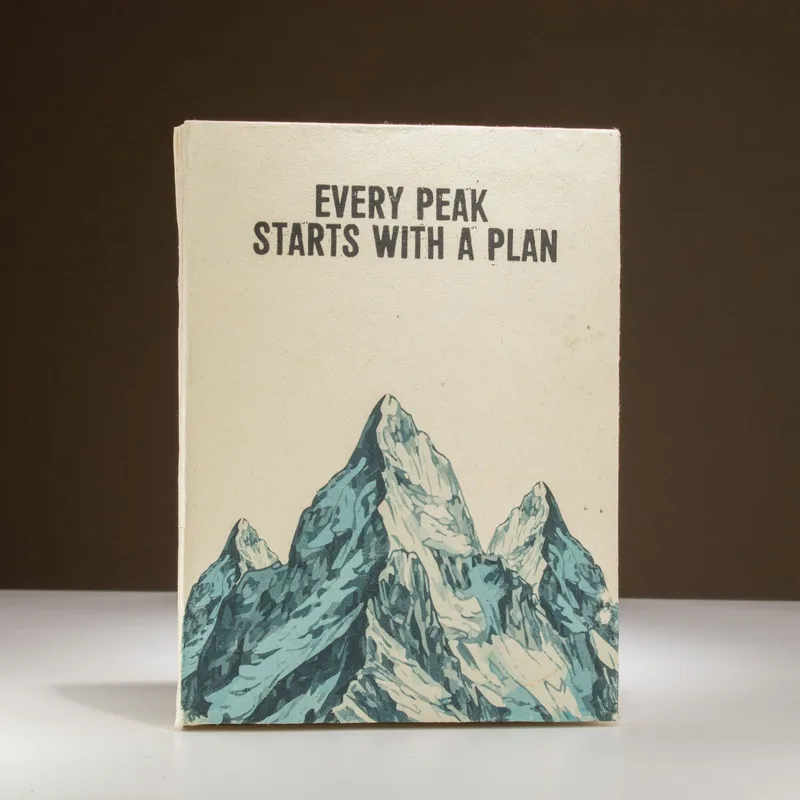 Lrg Lokta Inspiration Notebook (21x15cm) - 45 leafs - Every Peak - inc bookmark — foto 3