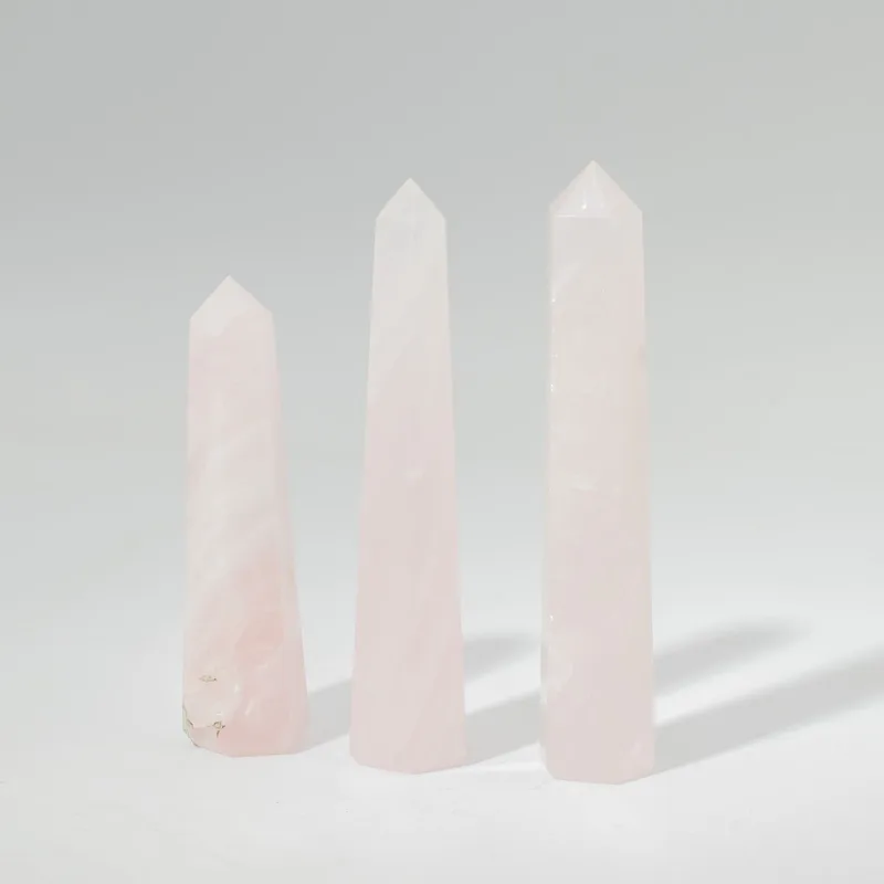 Gemstone Six Face Obelisk Point approx 11cm Rosa Quartz — foto 5
