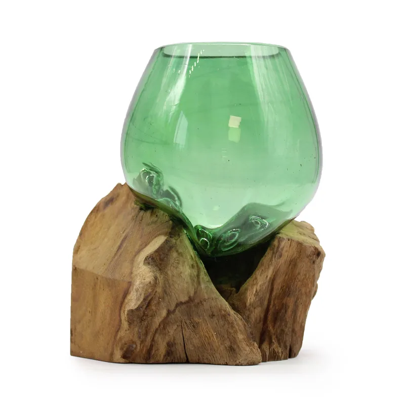 Recycled Beer Bottles Small Bowl on Legno