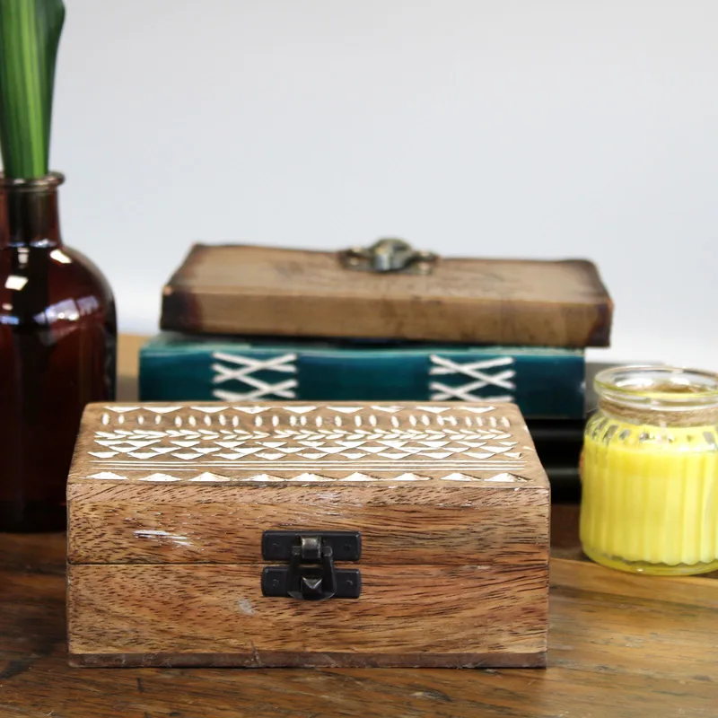 Bianco Washed Wooden Scatola 6x4 Slavic Design — foto 5