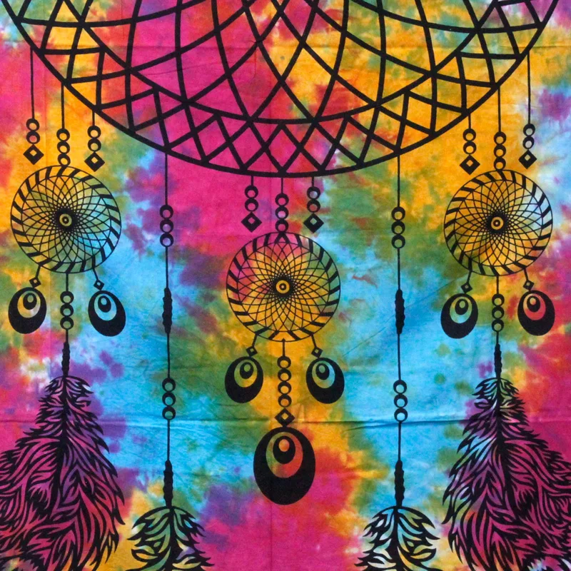 Double Cotton Bedspread + Wall Hanging Dreamchatcher 230cm x 200cm