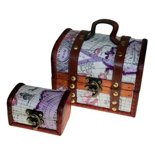 Sets of 2 Colonial Boxes Atlas Design