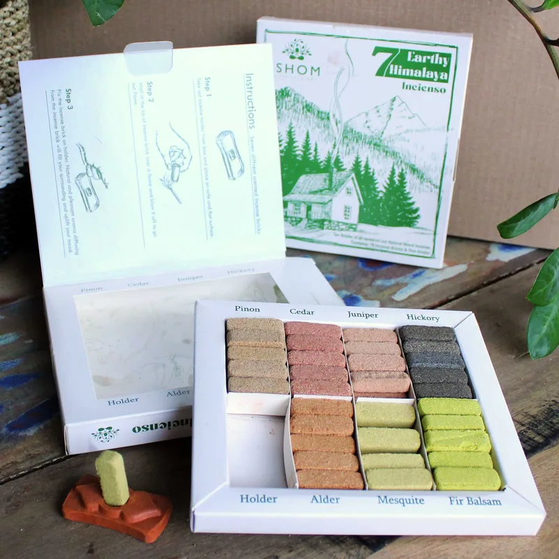 Display Set of 70 Incenso Smudge Bricks and Bruciatore 7 Earthy Himalaya Incenso — foto 1