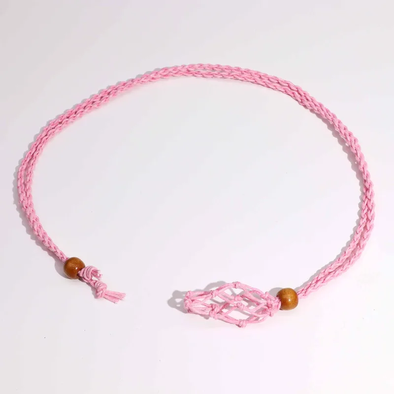Crystal Gemstone Necklace Cord 45cm/18inch - Pink — foto 3