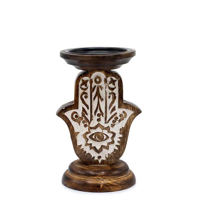 Mango Legno Candela Stand Hamsa Small 18x11cm — foto 5